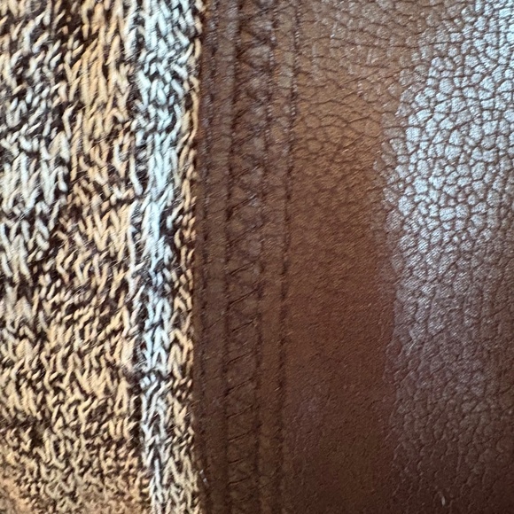 VEX black knit/pleather cardigan 🖤🩶 - Picture 7 of 7